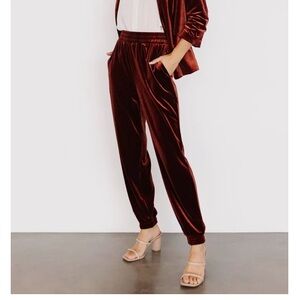 Red velvet pants from Baltic born